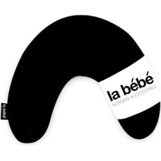 La Bebe ™ Mimi Nursing Cotton Pillow Art.78938 Solid black Подковка для сна, кормления малыша 19x46cm