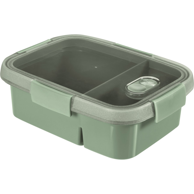 Curver Контейнер для пищевых продуктов Dual прямоугольник 0,6 + 0,3 л Smart Eco To Go 20x15x9cm светло-зеленый
