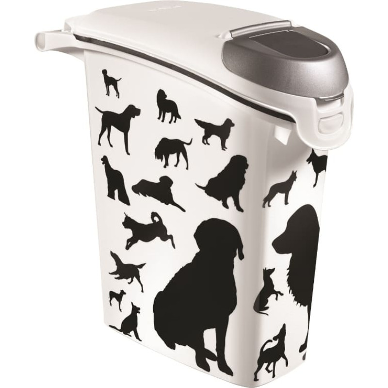 Curver Контейнер для хранения корма Love Pets Dogs 10кг 23л 23,2x49,7x50,3см черные собаки