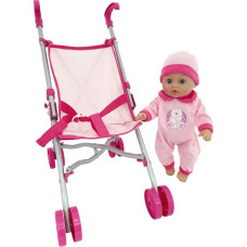 Bambolina Buggy set with doll, BD1885