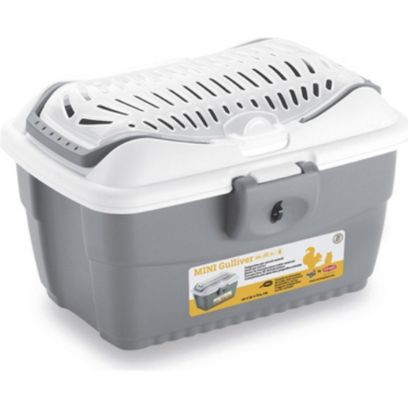 Stefanplast Транспортная клетка Mini Gulliver 40x30x24см белый/серый