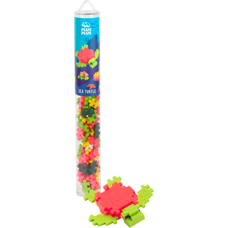 Plus Plus construction toy, Colourful Sea Turtle, 100 pcs.