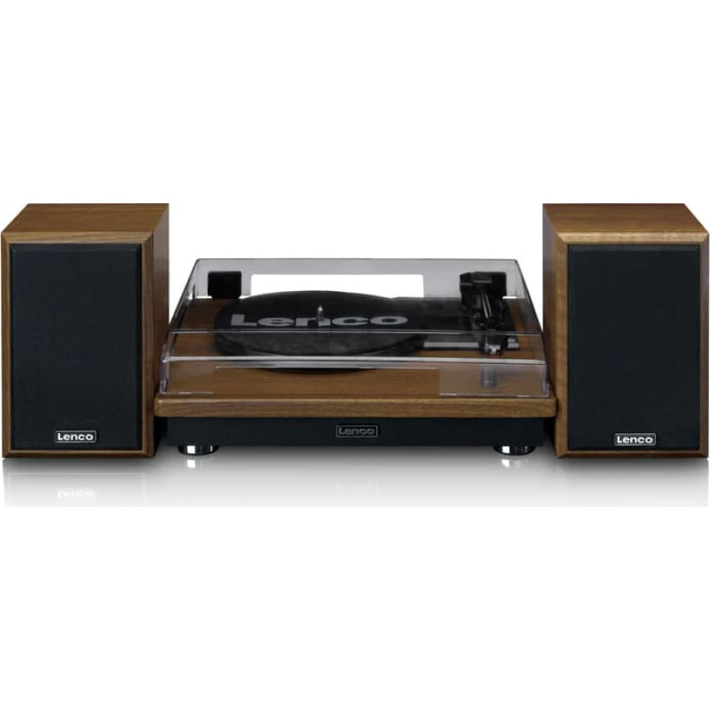 Lenco Виниловый проигрыватель с динамиками, деревянный – LS-100WD