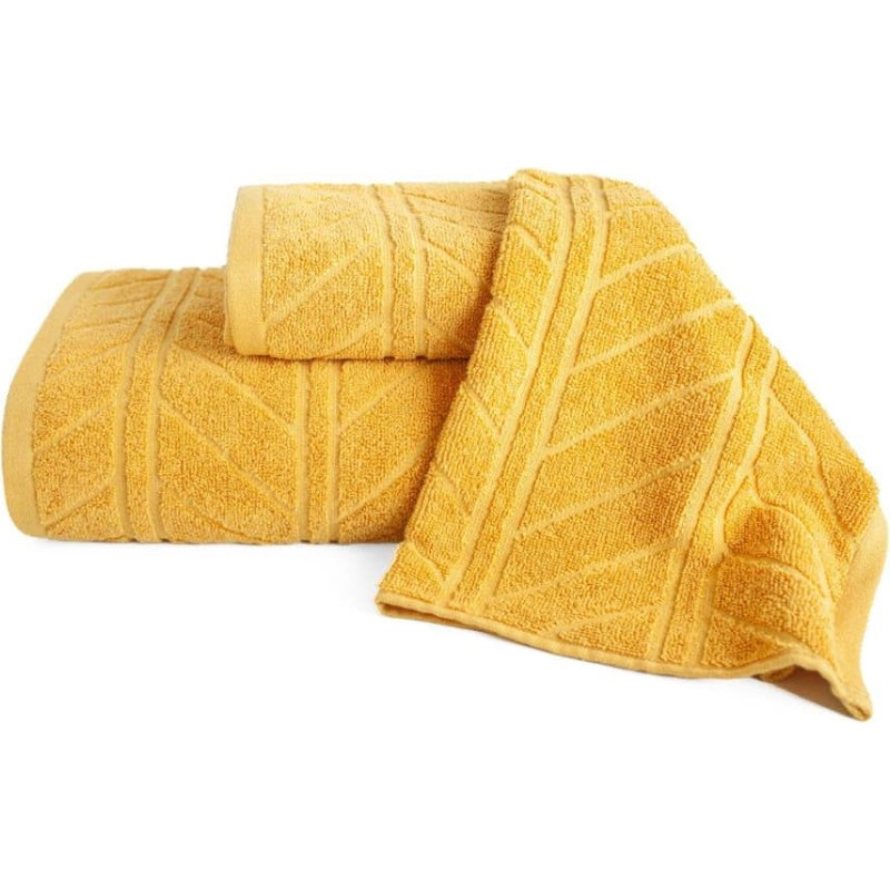 RĘCZNIK RELIEF 50X90 ŻÓŁTY BAW. 500G.