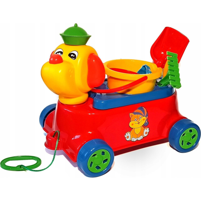 Собака с набором для песка