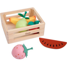 Classic World Zestaw Drewnianych Owoc&oacute;w w Koszyku 6 el.