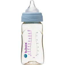 B.box BB00753 Butelka ze smoczkiem do karmienia niemowląt wykonana z PPSU 240 ml błękit