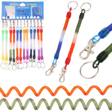 BRELOK SPRĘŻYNKA Z KARABIŃCZYKIEM 12 SZT