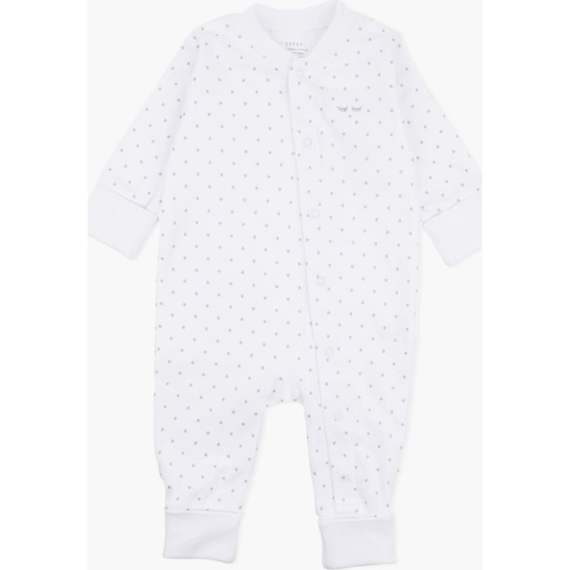 Livly Clothing Rāpulis Livly Saturday Overall, white/silver dots
