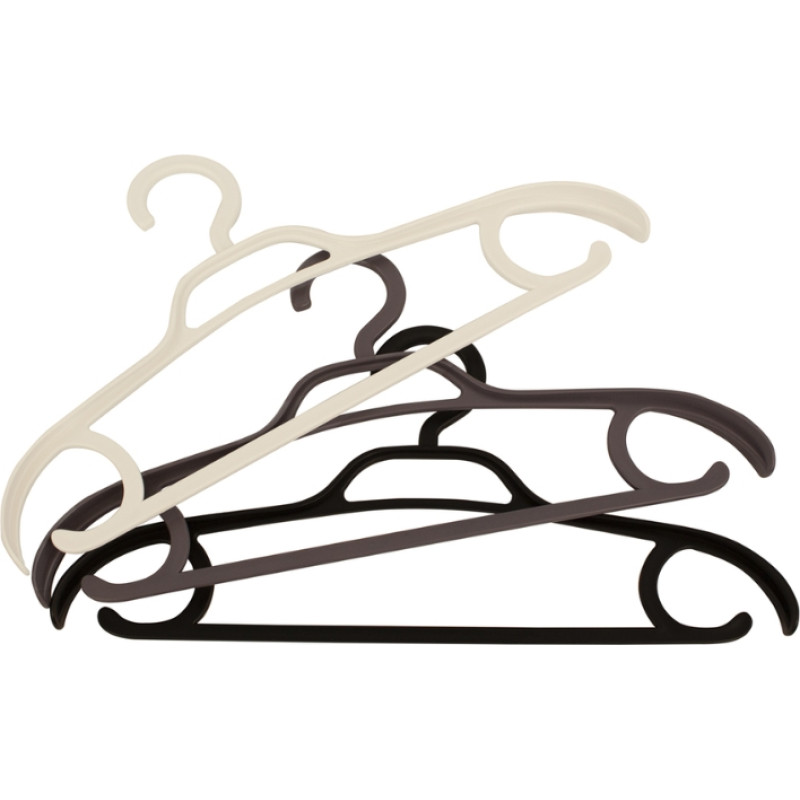 Ordinett Вешалки для одежды 3 шт. пластиковые Eris 41,5x2,8x21см ассорти