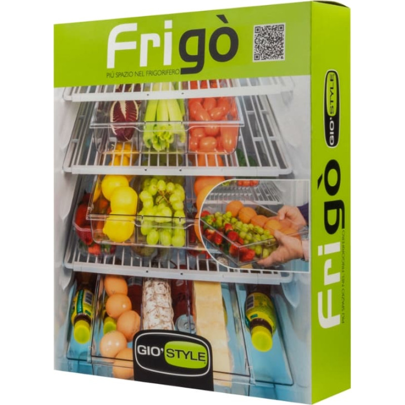 Gio`style Универсальная полка для холодильника с ящиком для продуктов Frigo 38-53,3x35,5x8,7 см