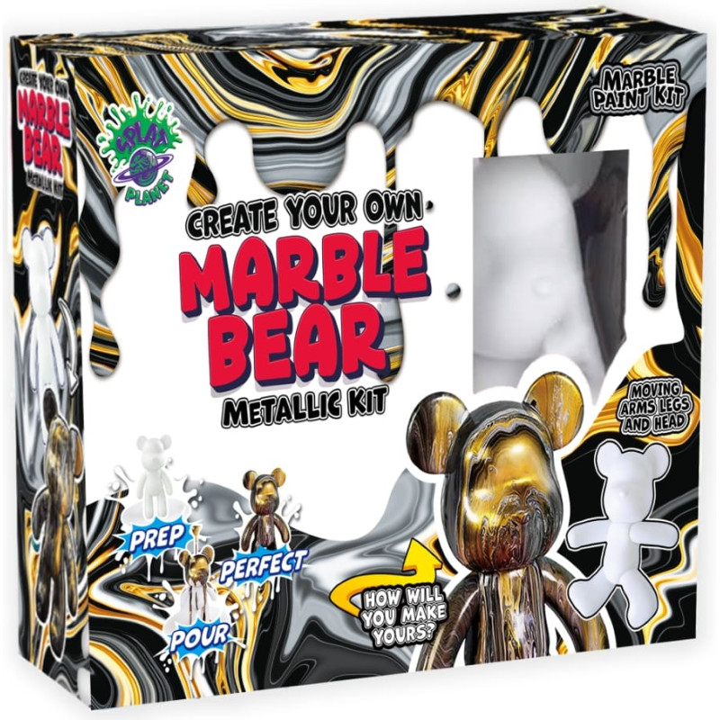 Splat Planet Marble Bear craft kit, metallic