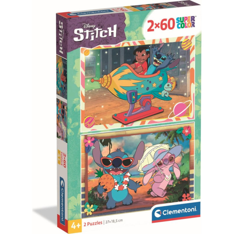 Clementoni CHILDREN PUZZLE Stitch 2025, 2x60 pcs,, 24822