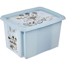 Keeeper Коробка с крышкой 30л Karolina "Микки Маус" 45x35x27см синяя