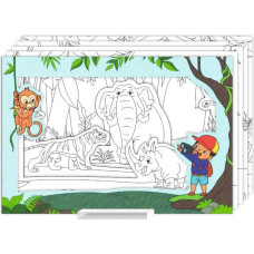 3D pildi joonistuskomplekt Dzungel