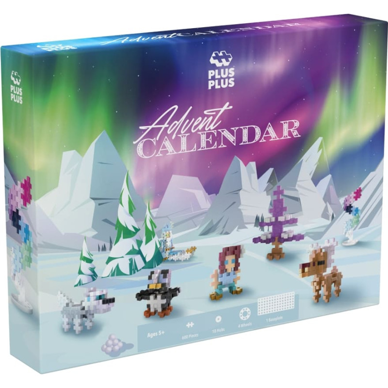 Plus Plus construction toy, Advent Calendar, Santa's Northern Lights Adventure