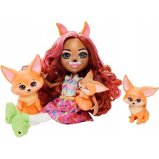 MIX Mattel Enchantimals HNT60 Zestaw Lalka Fennec Fox i Rodzina Lisków
