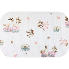 Ega Kids Diaper - 0381- TETRA PRINT - EGA - SAWN - WHITE - size 70x80 cm