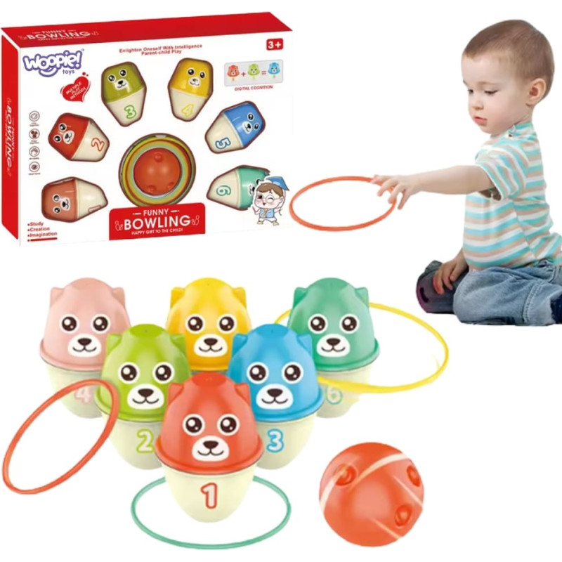 Woopie Kręgle Dla Dzieci Kolorowe Misie 3w1