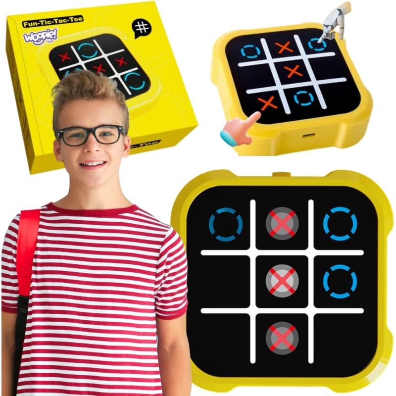 Woopie Gra Elektroniczna K&oacute;łko i Krzyżyk Logiczna Edukacyjna 4w1