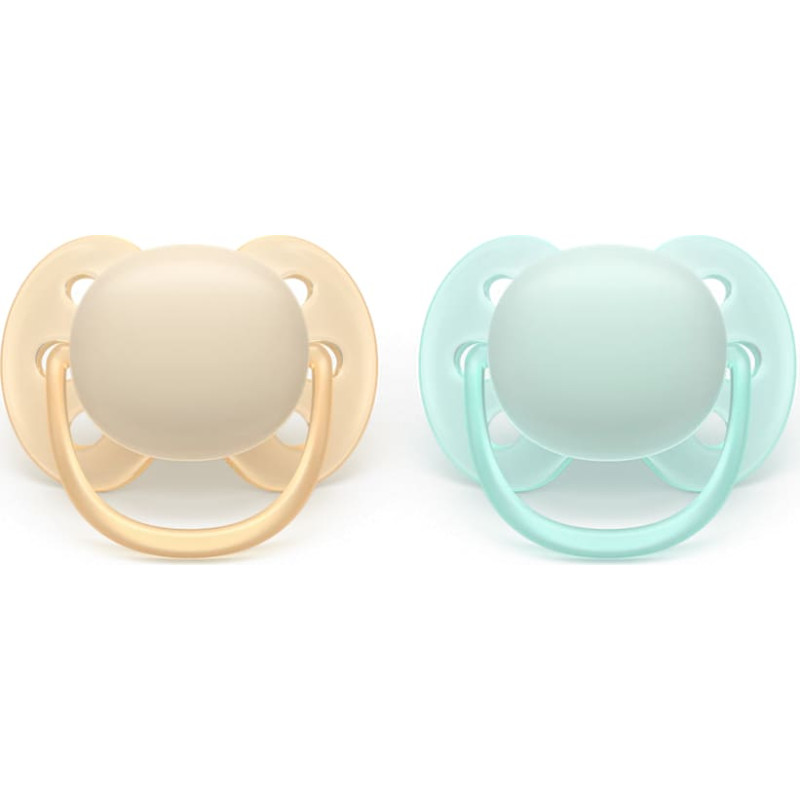 Philips Avent AVENT SCF091/40 Smoczek Ultra Soft 0-6m beżowy / miętowy