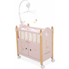 Arias doll bed with wardrobe, Nature