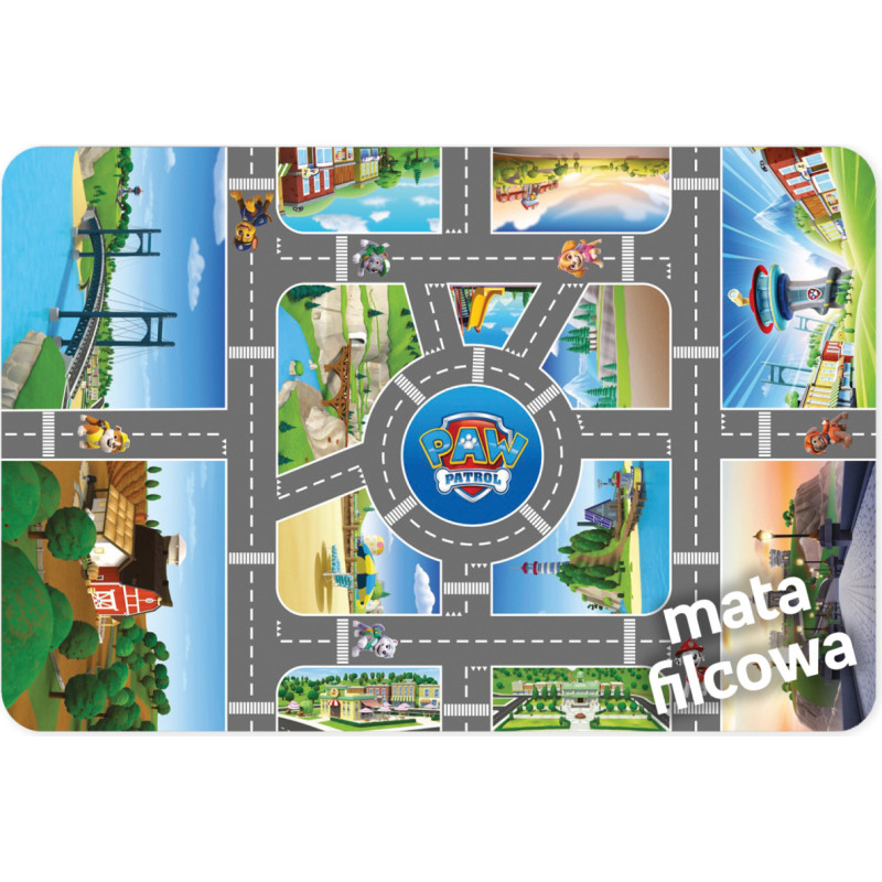 Nickelodeon Dywany CARPET GRIP PAW PATROL CITY 75X112
