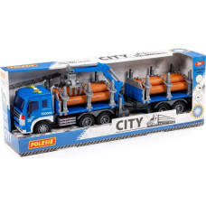 Polesie Грузовой лесовоз с прицепом инерционный в коробке 50 см 96074