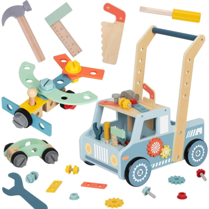 Tooky Toy Drewniany Chodzik Samoch&oacute;d Mini Warsztat STEM