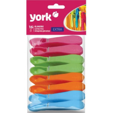 York Прищепки бельевые ЭКСТРА 16 шт.