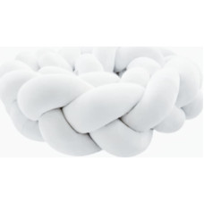 Baby In World BABY 24077 Warkocz do ł&oacute;żeczka welur biały