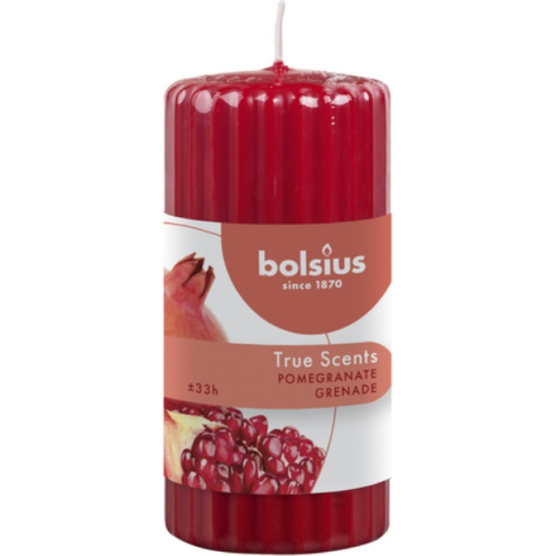 Bolsius Ароматическая свеча-цилиндр True Scents &Oslash;120x58 мм гранат