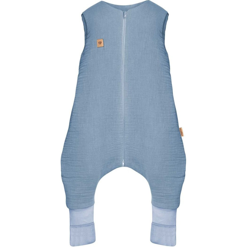 Sleeping bag with legs muslin 0,5 TOG Malaga 1-2y baby blue