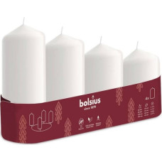 Bolsius Свечи цилиндрические 4 шт. &Oslash;120, 100, 80, 60x48 мм белые