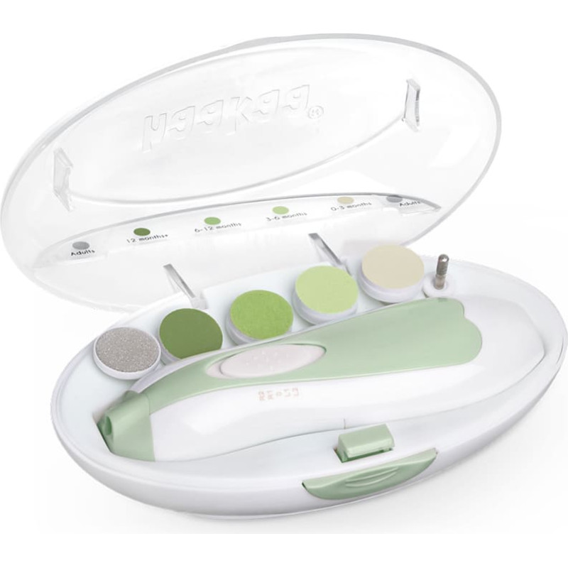 Haakaa Baby Nail Care Set komplekts &mdash; dro&scaron;a elektriskā nagu vīlīte (Pļavu zaļ&scaron;)