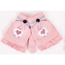 Yo Baby Cimdiņi 5P ar "kapucīti" MITTENS R-127A GIRL pink (12)