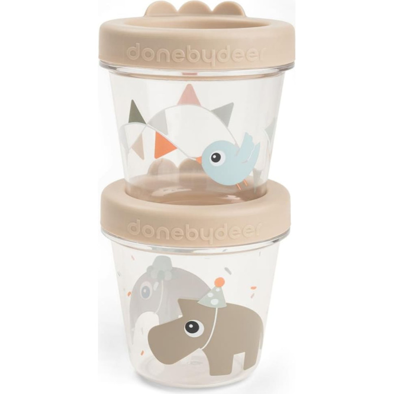 Done By Deer Baby food container 2-pack Celebration Sand