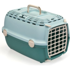 Stefanplast Транспортировочная клетка Horizon 1 с пластиковой дверцей, 48x32x30 см, светло-зеленая/зеленая.