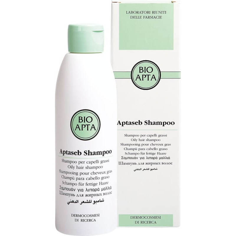 Bioapta Aptaseb shampoo (бессульфатный шампунь для жирных волос, pH 5,5) 200 мл