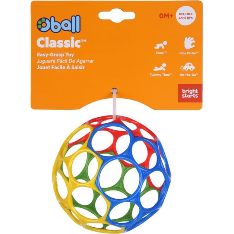 Oball 10340-6 Piłka Classic 10 cm wielokolorowa 0m+
