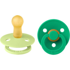 Bibs Colour Round SS26 Пустышки из натурального каучука Matcha / Cactus 0-6m 2pcs