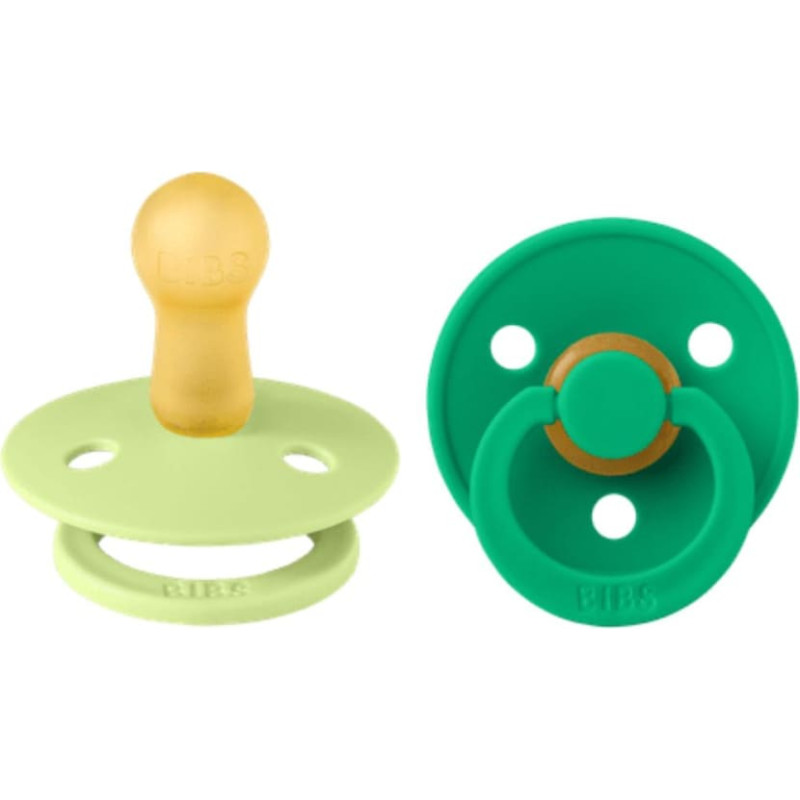 Bibs Colour Round SS26 Пустышки из натурального каучука Matcha / Cactus 0-6m 2pcs