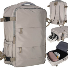 Bagāžas ceļojumu mugursoma pelēka 45x30 cm