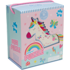 Floss & Rock Shaped Jigsaw Puzzle, Rainbow Fairy, 120 pcs.