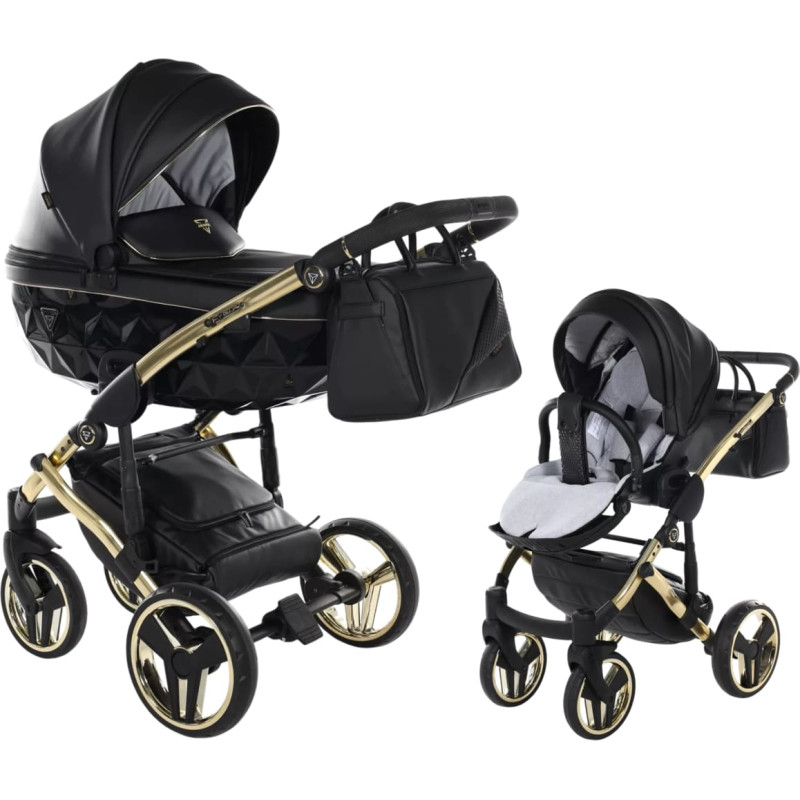 Junama Универсальная коляска 2 в 1 Fluo Line v3 - 04 black