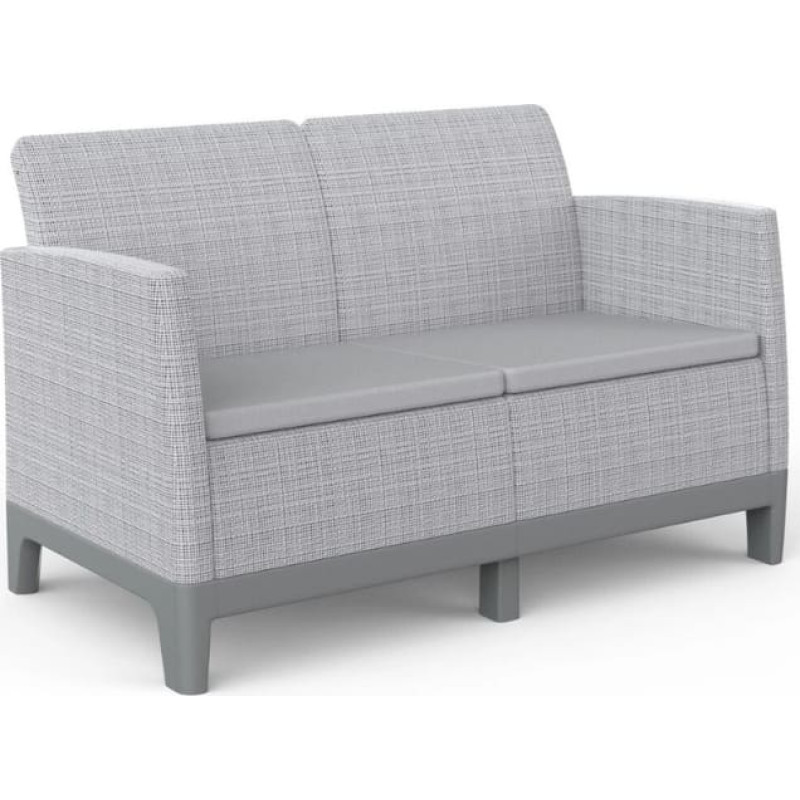 Keter Двухместный садовый диван Scandi Form 2 Seater Sofa светло-серый/темно-стальной серый