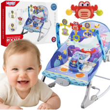 Woopie BABY 2-in-1 Rocker and Bouncer Crab Interactive Vibrations Melodies