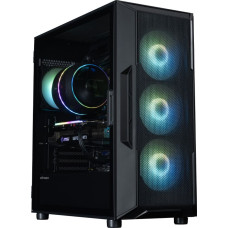 Zalman I3 NEO ARGB V2, ATX Mid Tower PC Case, 4 x 120mm ARGB Fans, Black