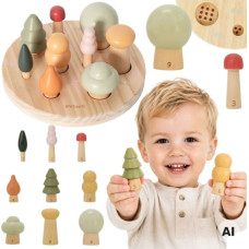 Viga POLARB Wooden Puzzle Sorter Forest Trees Learning Counting 1-9 18+ VIGA POLARB