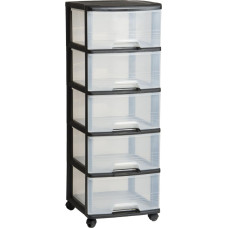 Curver Система ящиков с 5 ящиками 20L Drawer System 37x39x100см черный / прозрачный